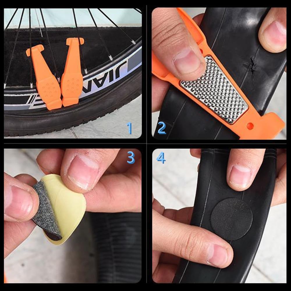 RideNow BMXインナーチューブ 38g 42mm 4本　8枚パンクパッチ Amazon | Granmagazz 30 個の接着剤なし自転車 バイクチューブ
